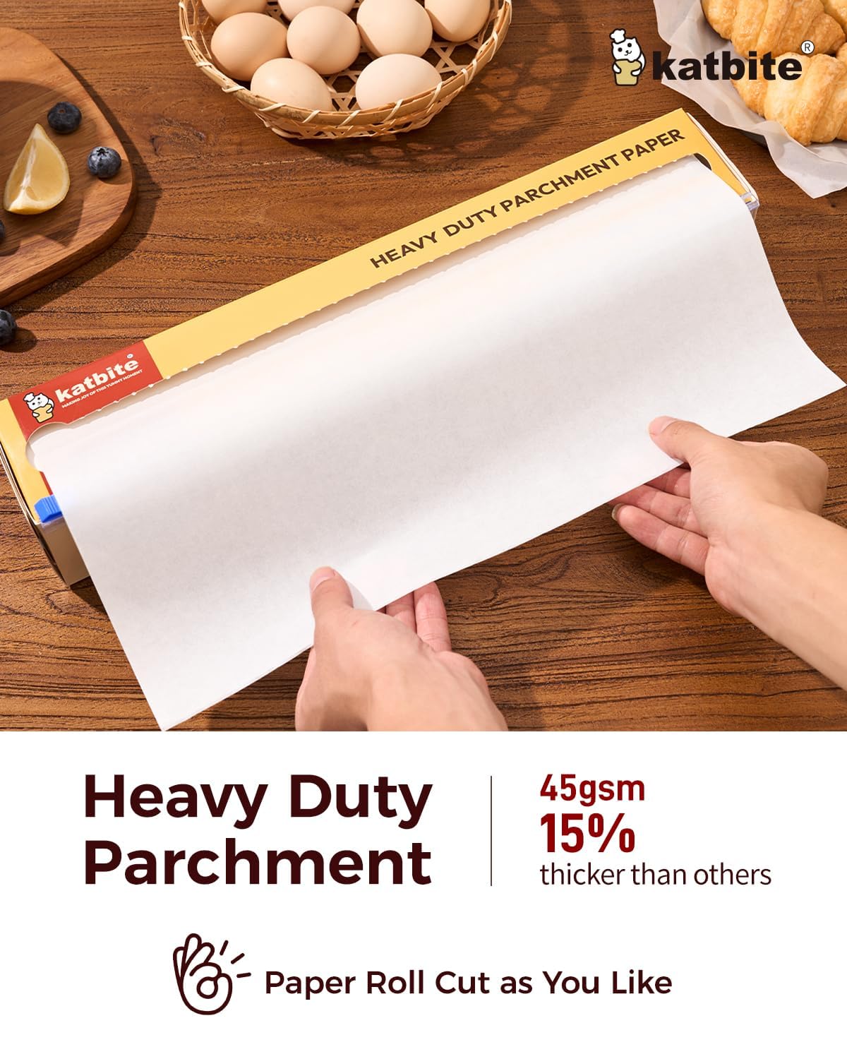 Foto 5 pulgar | Rollo de Papel Pergamino Katbite Baking 15 Cm 64 M - Venta Internacional