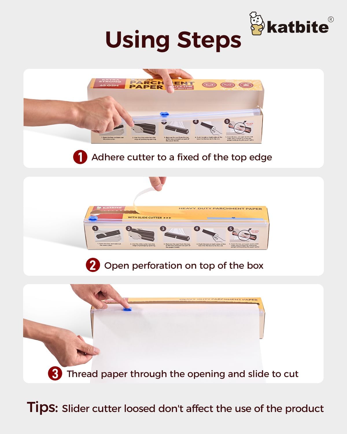 Foto 6 pulgar | Rollo de Papel Pergamino Katbite Baking 15 Cm 64 M - Venta Internacional