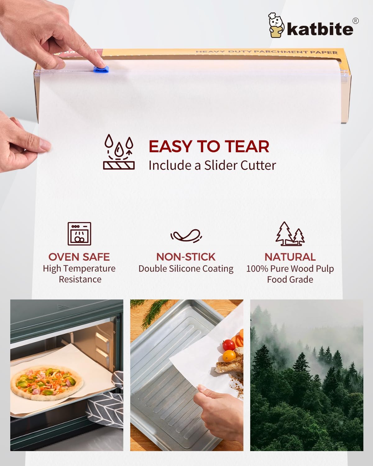 Foto 7 pulgar | Rollo de Papel Pergamino Katbite Baking 15 Cm 64 M - Venta Internacional