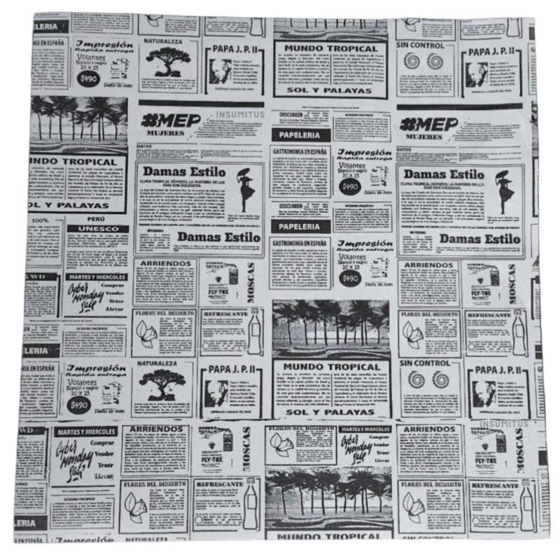 Foto 1 | Papel Antigrasa Diario De 33 X 33 Cm, 1 X 100 Hojas - Venta Internacional.