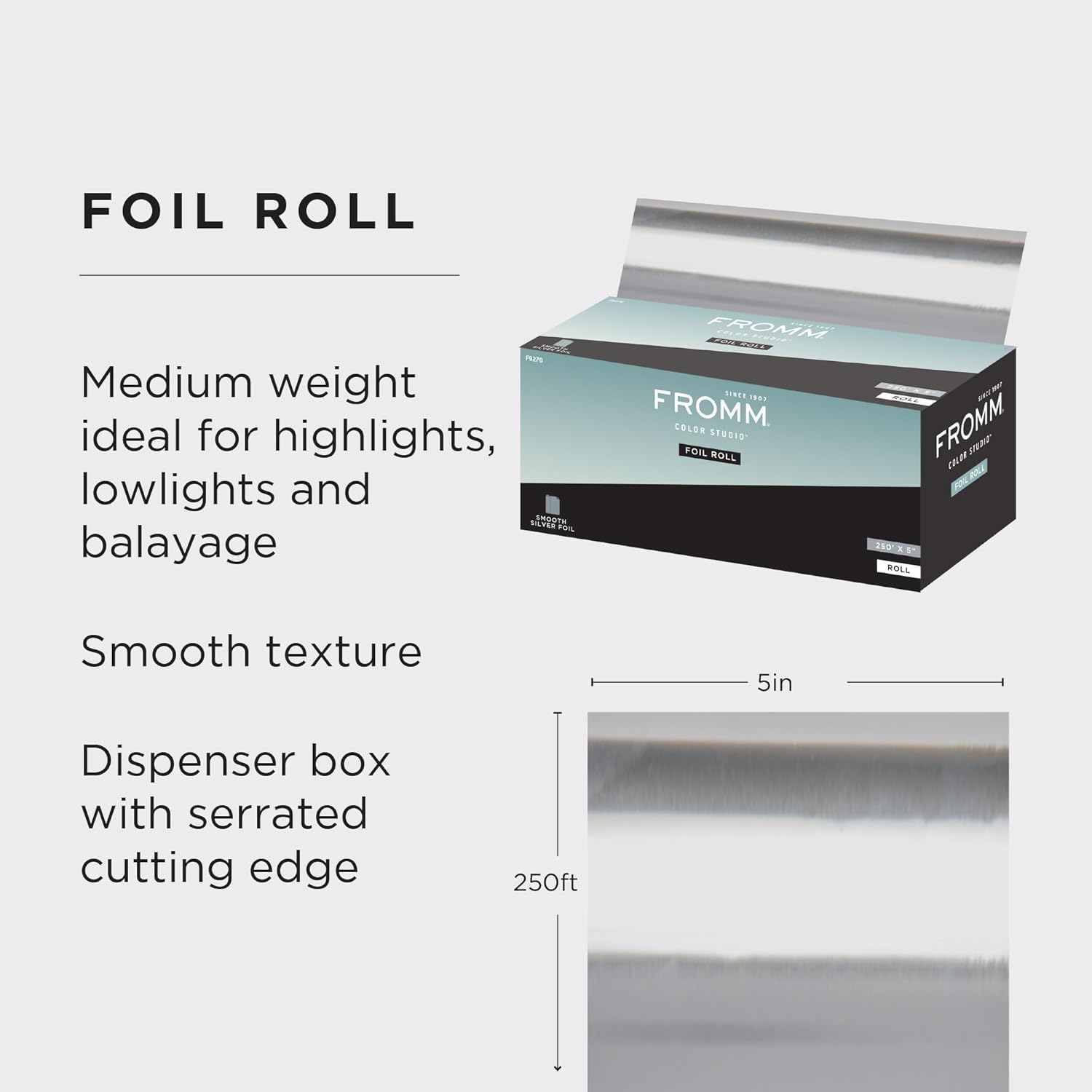 Foto 3 pulgar | Rollo De Aluminio Plateado Fromm Color Studio, 5 X 76 M - Venta Internacional.