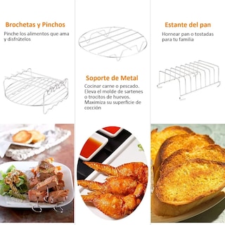 Foto 3 | Set 8 Accesorios Malubero para Freidora de Aire Bandejas de Horno