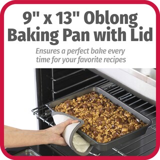 Foto 2 | Molde Para Hornear Tartas Goodcook De Acero Antiadherente Con Tapa, 9 X 13 Pulgadas, Gris - Venta Internacional.