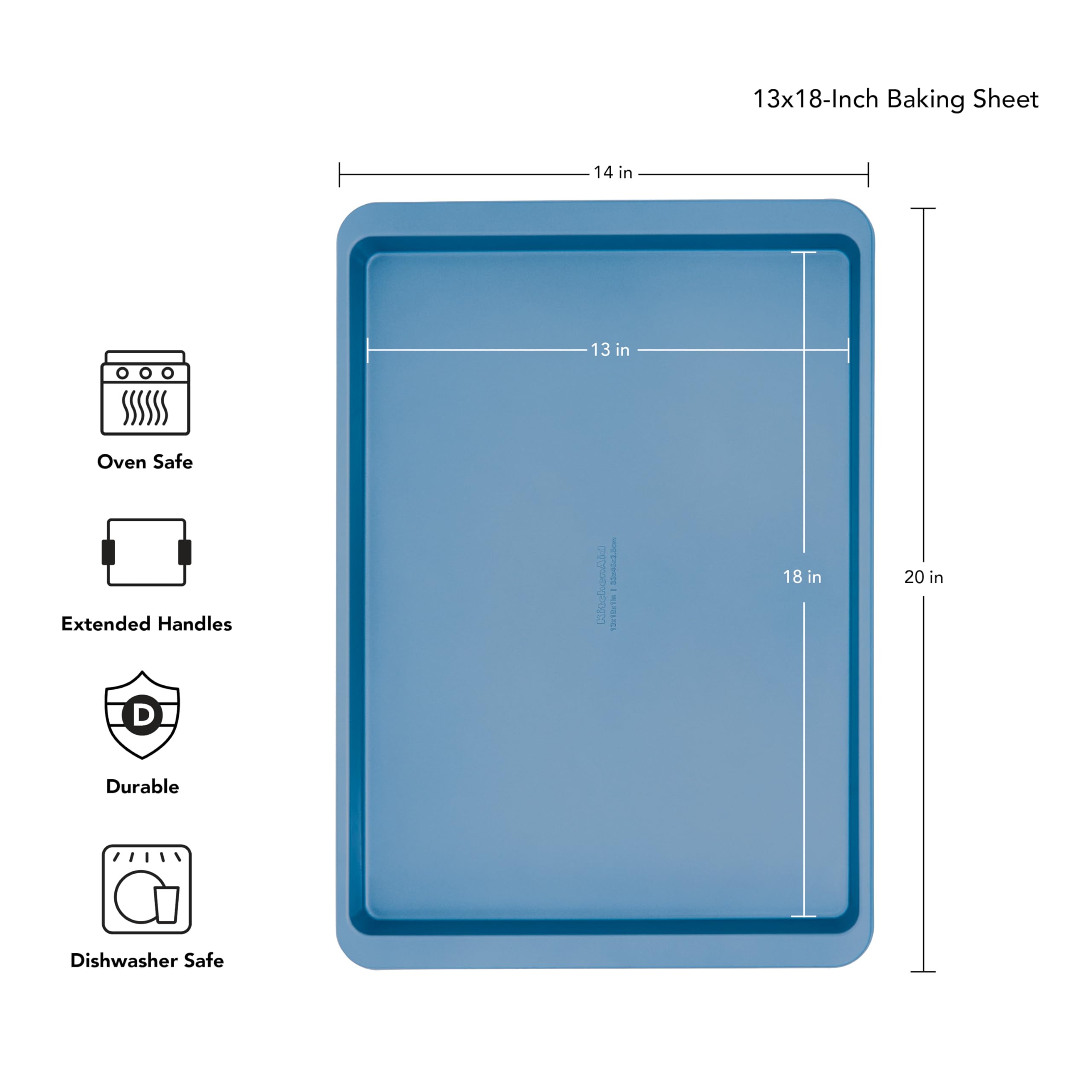 Foto 2 | Bandeja Para Hornear Kitchenaid, Terciopelo Azul, Antiadherente, 33 X 46 Cm - Venta Internacional.