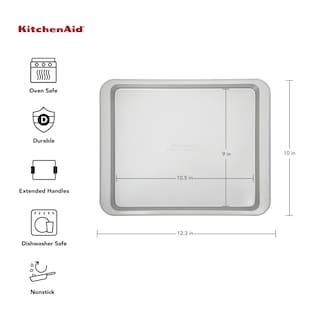 Foto 2 | Bandeja Para Hornear Kitchenaid Antiadherente De Acero Aluminizado De 31,2 X 25,4 Cm - Venta Internacional.