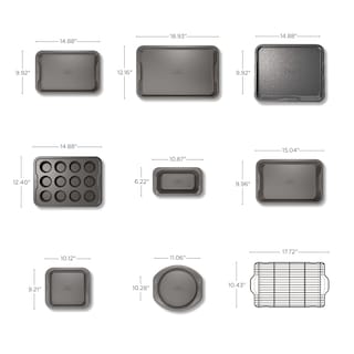 Foto 7 | Juego De Utensilios Para Hornear Ninja Foodi Neverstick Premium De 10 Piezas, Color Gris - Venta Internacional.