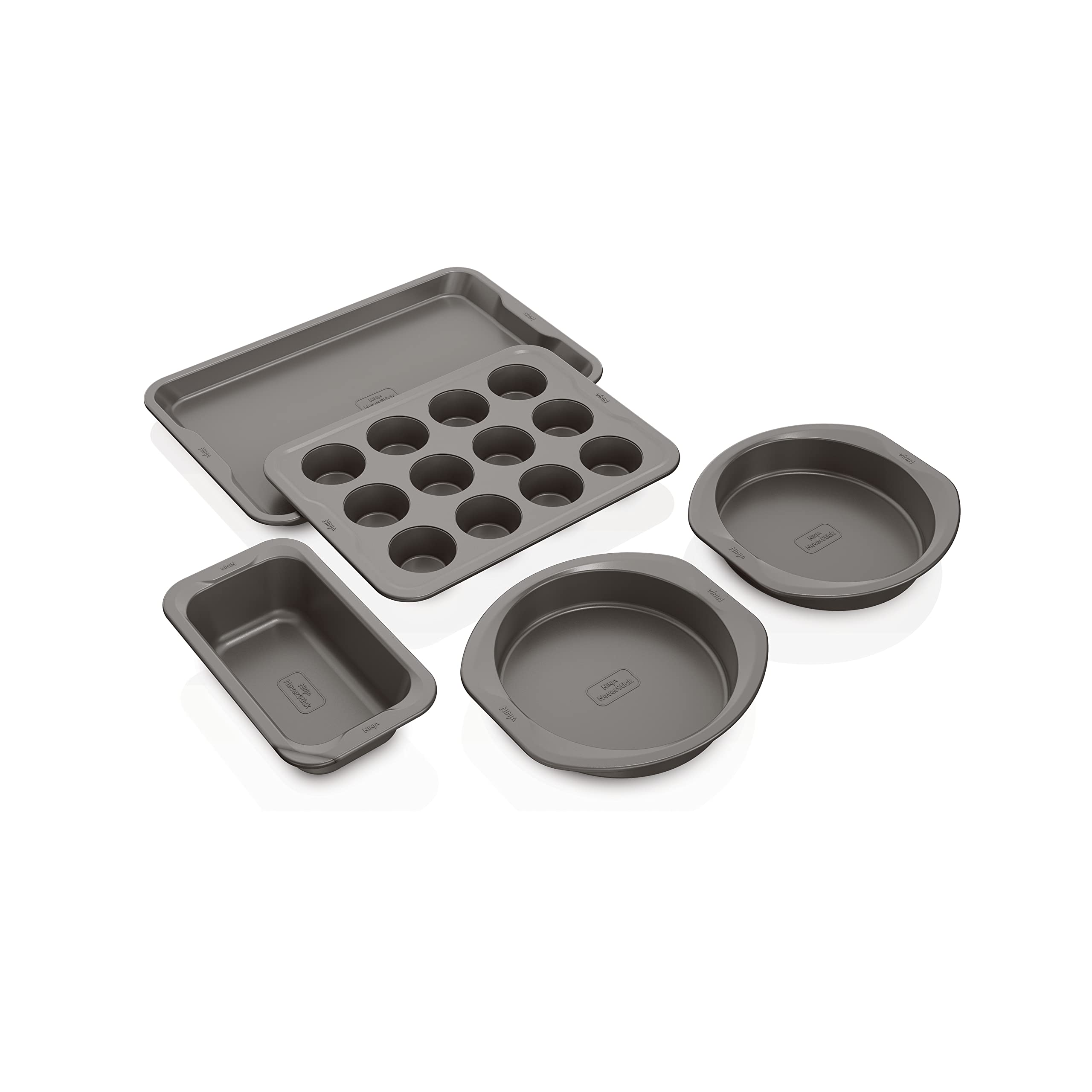 Foto 2 pulgar | Juego De Utensilios Para Hornear Ninja Foodi Neverstick Premium De 5 Piezas, Color Gris - Venta Internacional.
