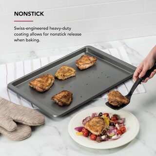 Foto 3 | Bandeja Para Hornear Kitchenaid Contour De Acero Aluminizado Plateado - Venta Internacional.