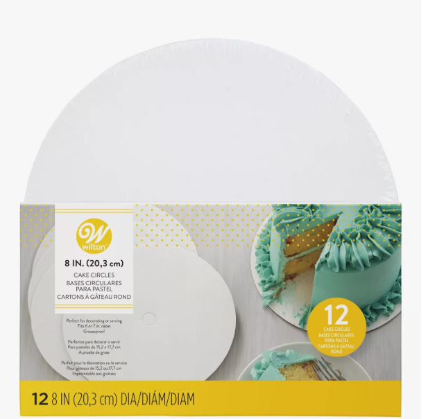 Wilton Base De Cartón Para Pastel 30.48 Cm.  8 Pz.