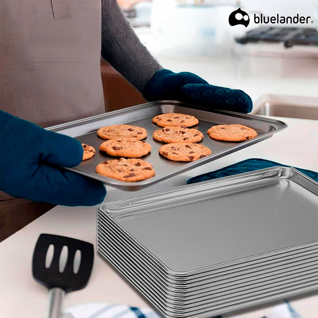 Foto 3 | Set De 10 Charolas Para Hornear Bluelander De Aluminio Antiadherente