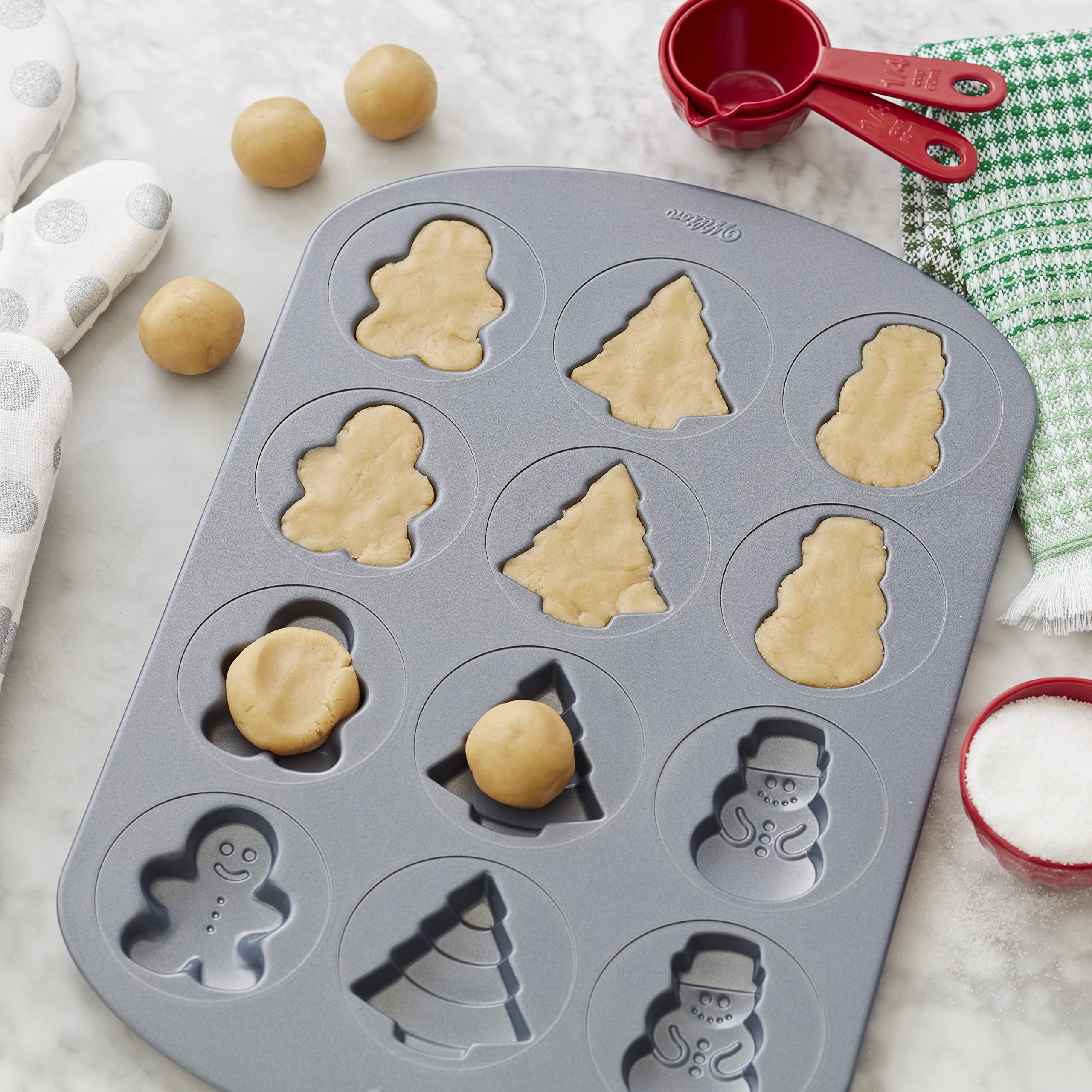 Foto 4 pulgar | Sartén Wilton Con Forma De Galleta, Antiadherente, Para Navidad, 12 Cavidades - Venta Internacional.