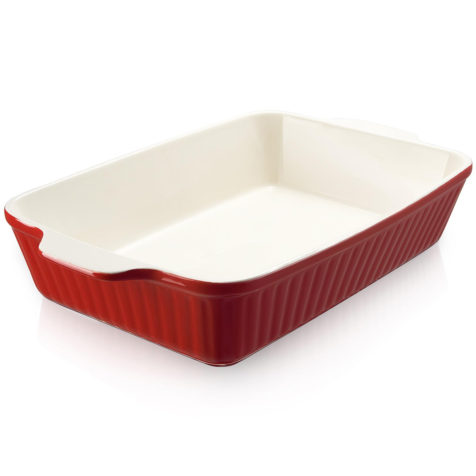 Foto 1 | Plato Para Hornear Dowan, Cazuela Profunda De Cerámica De 9 X 13 Pulgadas, 4 Litros, Color Rojo - Venta Internacional.