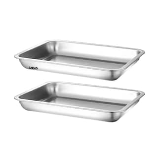 Foto 1 | 2pcs Charolas De Hornear De Acero Inoxidable Lab.g 40x30cm