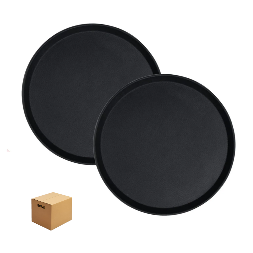 Foto 1 | 2 Charola Antideslizante De 14 Pulgadas/35 Cm Para Mesero Belug Color Negro