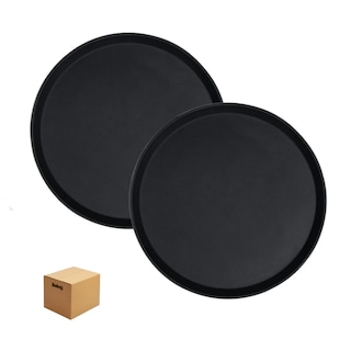Foto 1 | 2 Charola Antideslizante De 14 Pulgadas/35 Cm Para Mesero Belug Color Negro