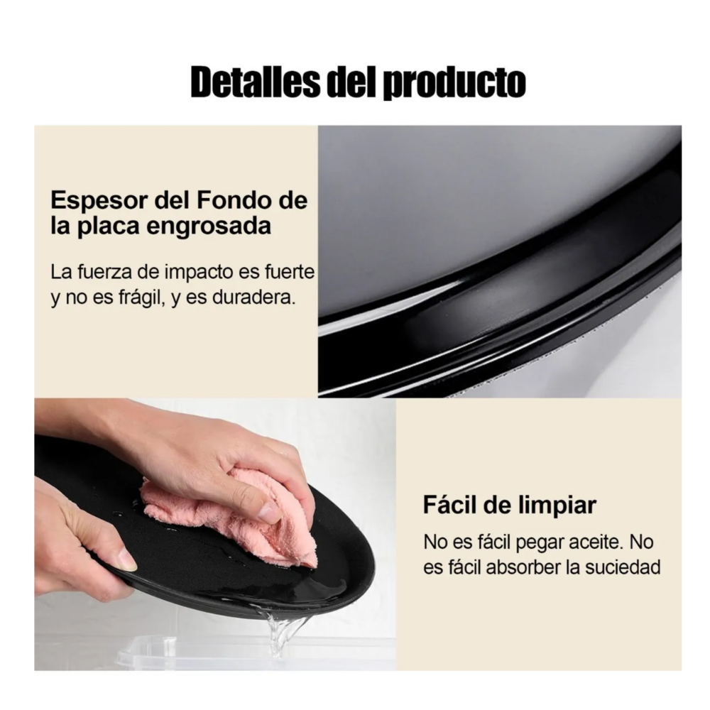 Foto 5 pulgar | 2 Charola Antideslizante De 14 Pulgadas/35 Cm Para Mesero Belug Color Negro