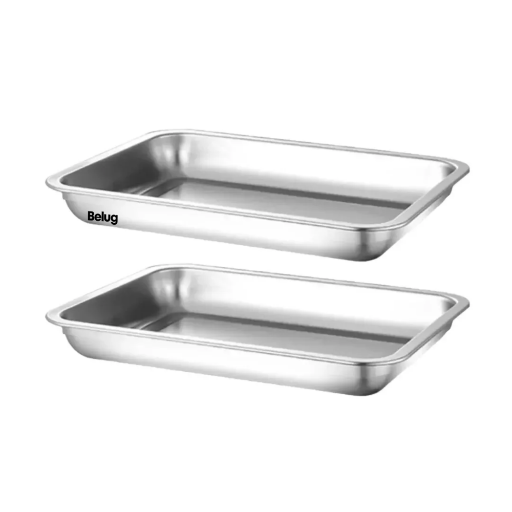 Foto 2 pulgar | 2pcs Charolas De Hornear De Acero Inoxidable Belug 40x30cm