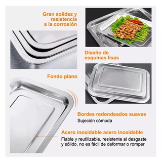 Foto 3 | 2pcs Charolas De Hornear De Acero Inoxidable Belug 40x30cm