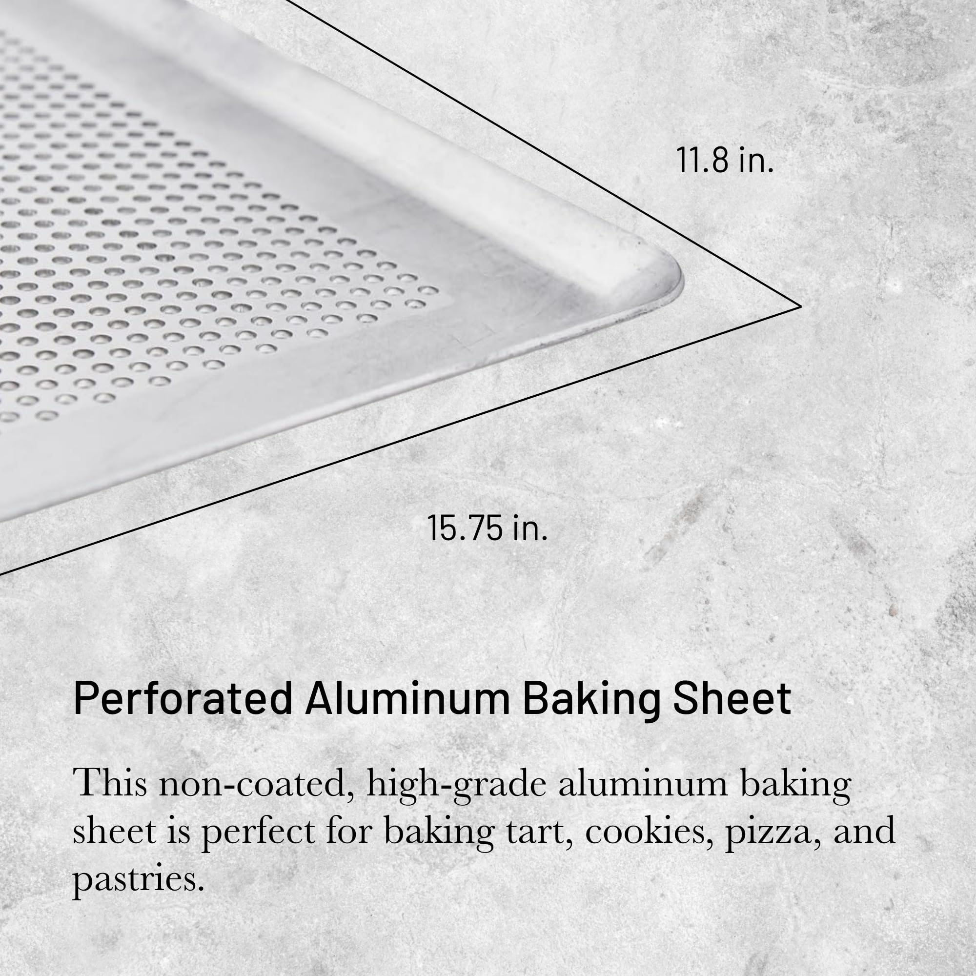Foto 3 pulgar | Bandeja De Horno De Buyer De Aluminio Perforado 40x30 Cm - Venta Internacional.