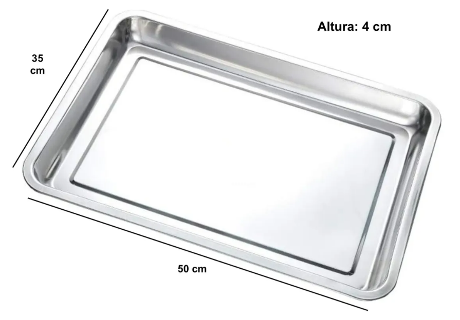 Foto 2 | Xtellar Charola De Hornear Gourmet En Acero Inoxidable 50x35 Cm  Juego De 2