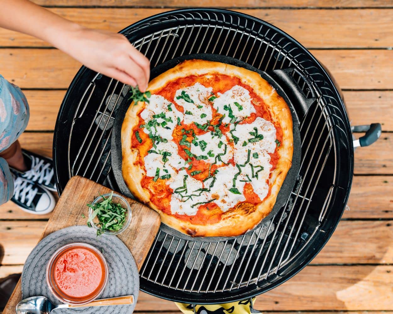 Foto 6 pulgar | Pizza Pan Lodge De Hierro Fundido, 38 Cm, Sazonado Con Doble Asa - Venta Internacional.