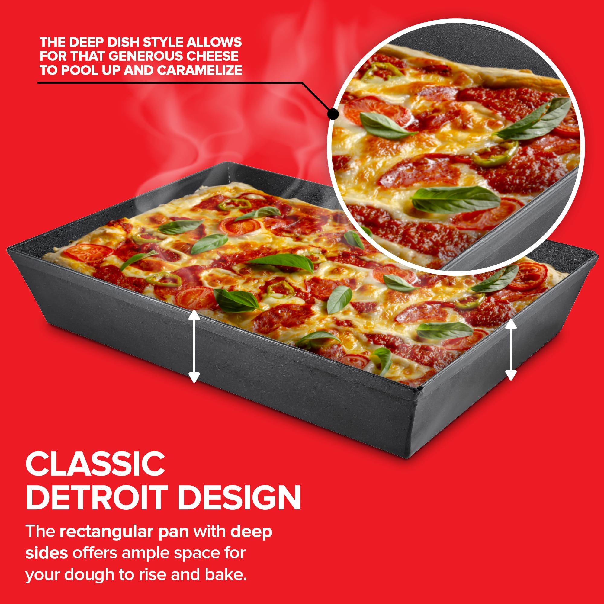 Foto 4 pulgar | Pan Para Pizza Stock Your Home, Aluminio De 10 X 14 Pulgadas, Estilo Detroit - Venta Internacional.