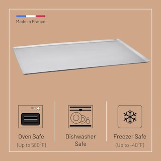 Foto 3 | Bandeja De Horno De Buyer De Aluminio De 60 X 40 Cm Para Bollería Y Pizza - Venta Internacional.