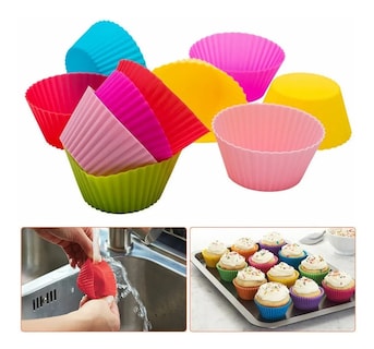 Foto 3 | Charola de Cupakes y Capacillos de Silicón Repostería color Gris