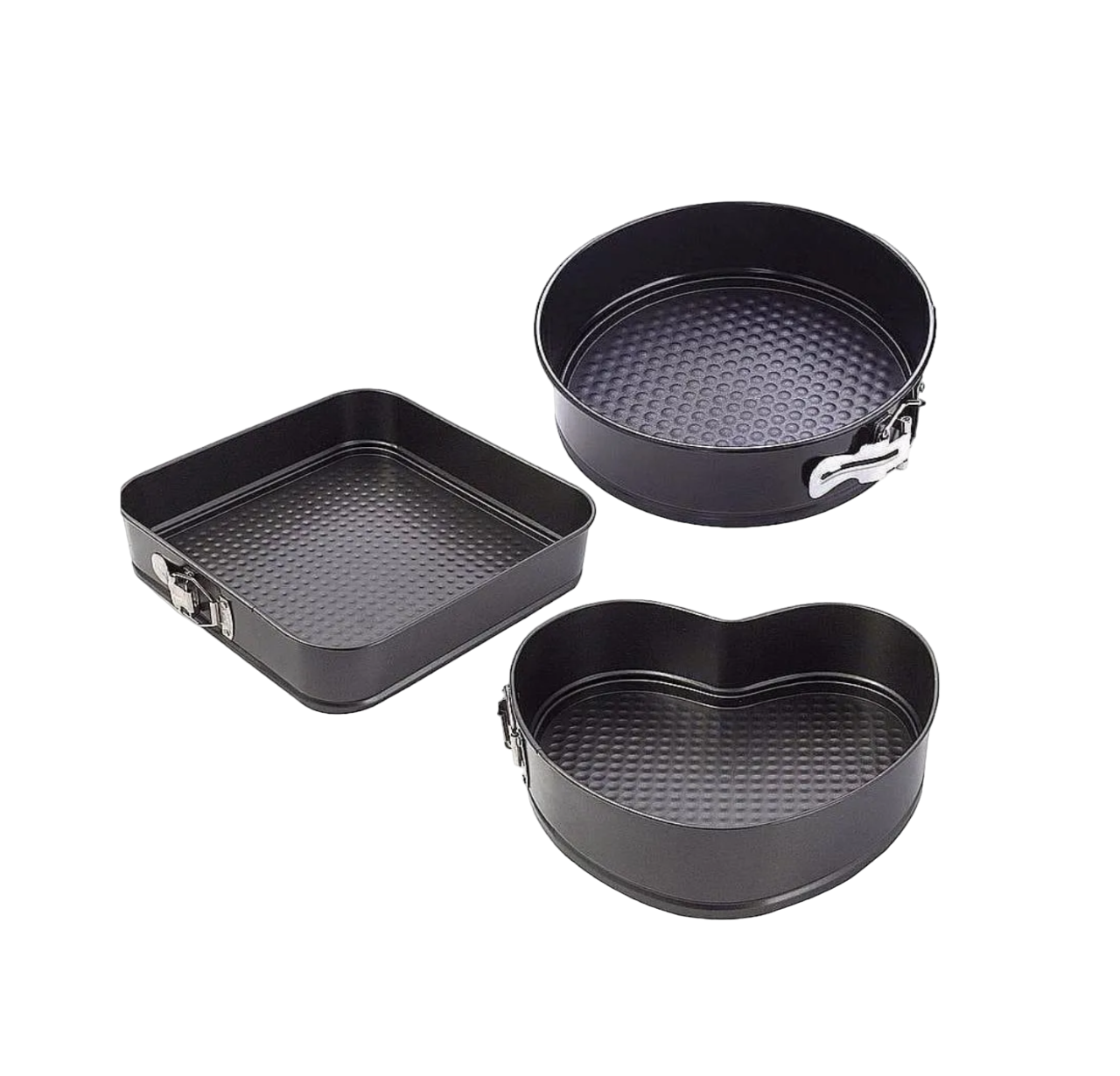 Moldes de Repostería Malubero color Negro Desmontables para Tartas 3 Piezas