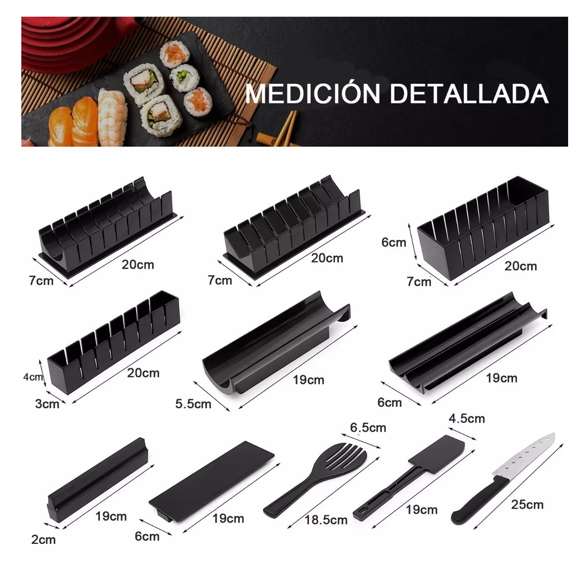 Foto 5 pulgar | Molde de Sushi Belug 11 Piezas