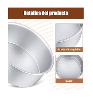 Foto 3 | Molde Pastelero Redondo para Repostería De Aluminio 6 Piezas