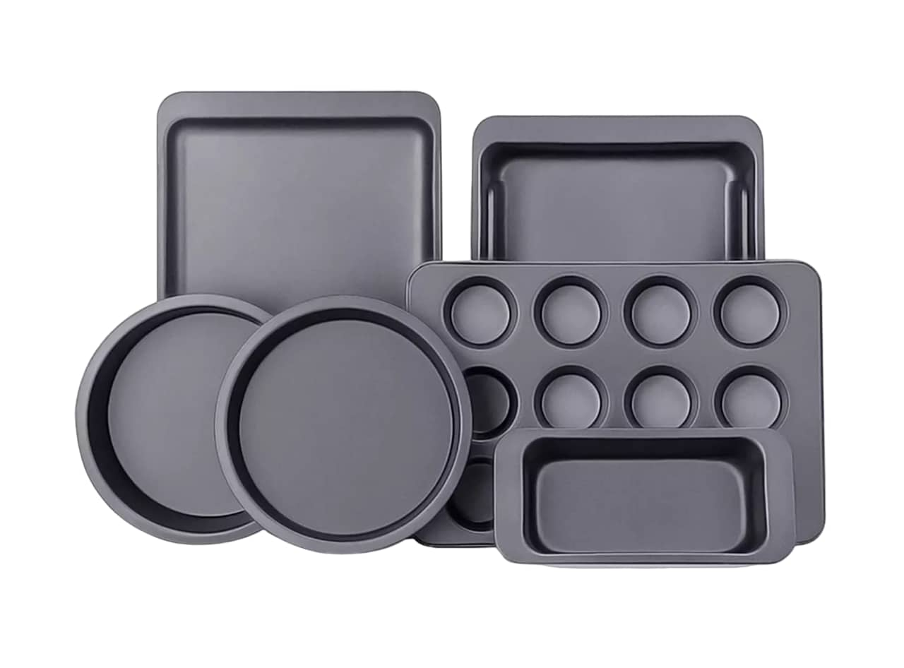 Charola Moldes para Hornear Postres Juego De 6 Pza color Negro $1,049