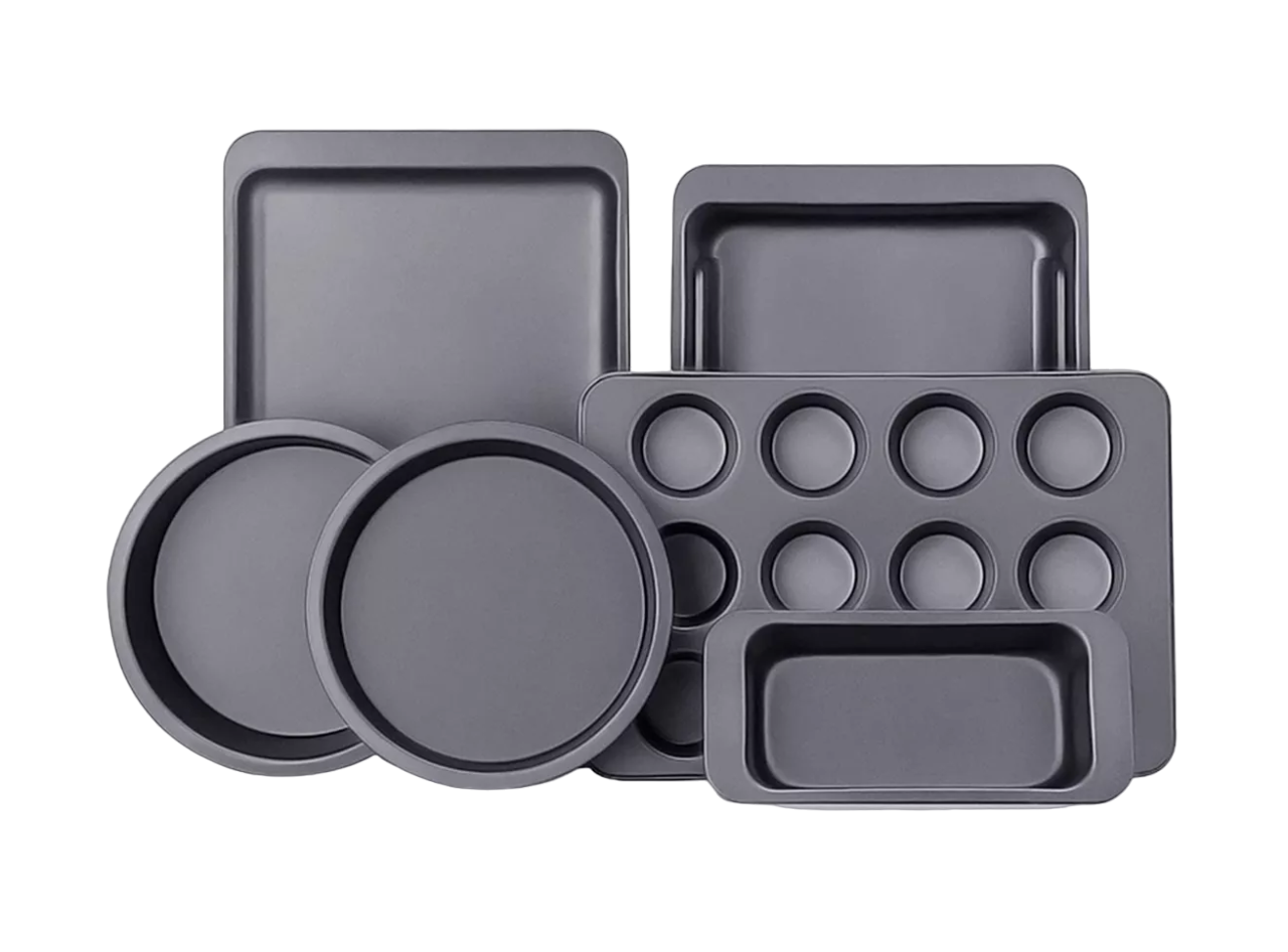 Charola Moldes para Hornear Postres Juego De 6 Pza color Negro