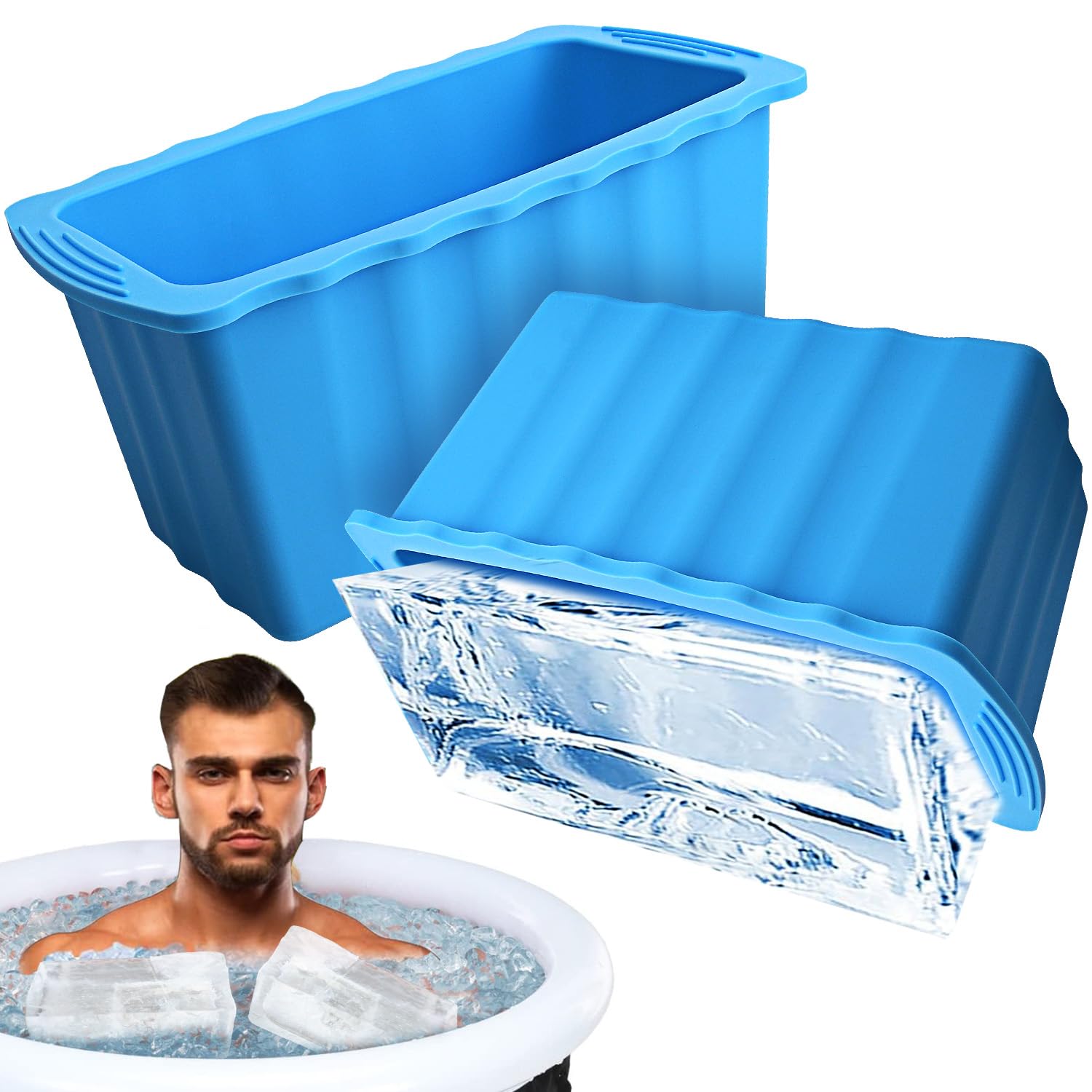 Moldes Para Bloques De Hielo Oyrlize De Silicona Reutilizables De 12,5 Kg, Paquete De 2 - Venta Internacional.