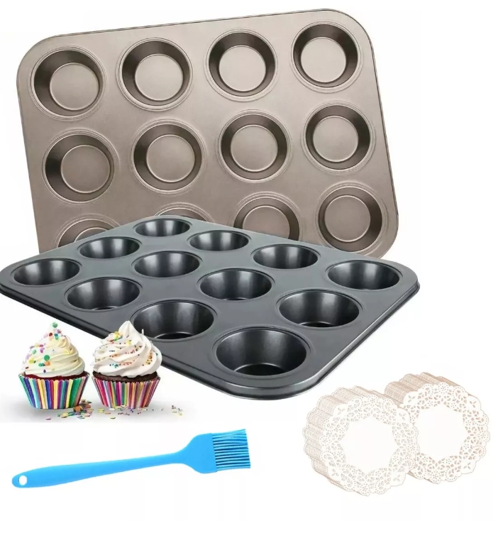 Set 2 Charolas Wünd para Pan 24 Moldes Cupcakes 100 Capacillos