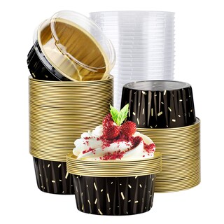Foto 1 | Moldes Para Hornear Eusoar En Papel De Aluminio, 125 Ml, 100 Unidades, Con Tapas - Venta Internacional.