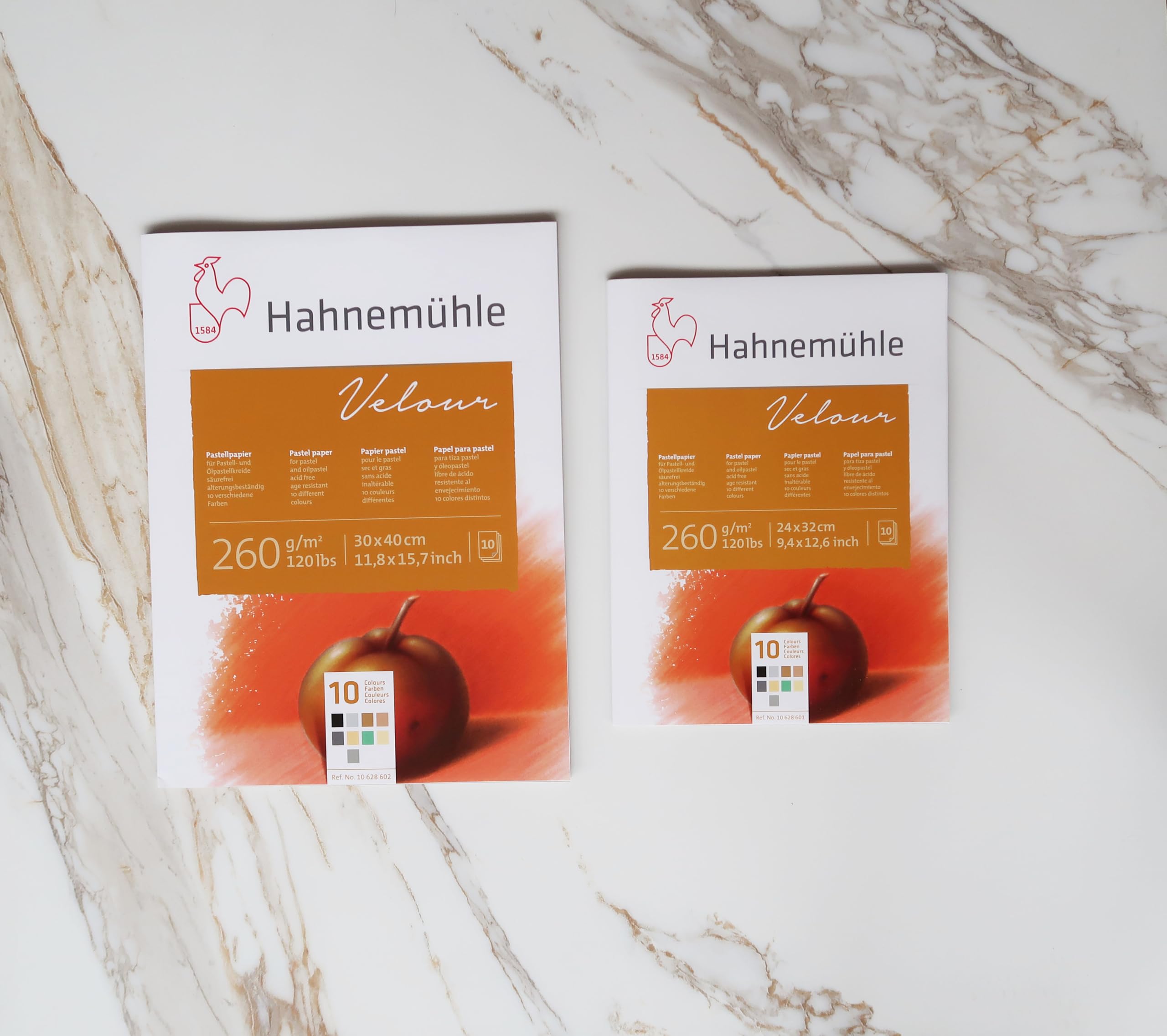 Foto 2 | Pad Hahnemühle Velour, 260 G/m², 24 X 32 Cm, 10 Hojas De Colores Mezclados - Venta Internacional.