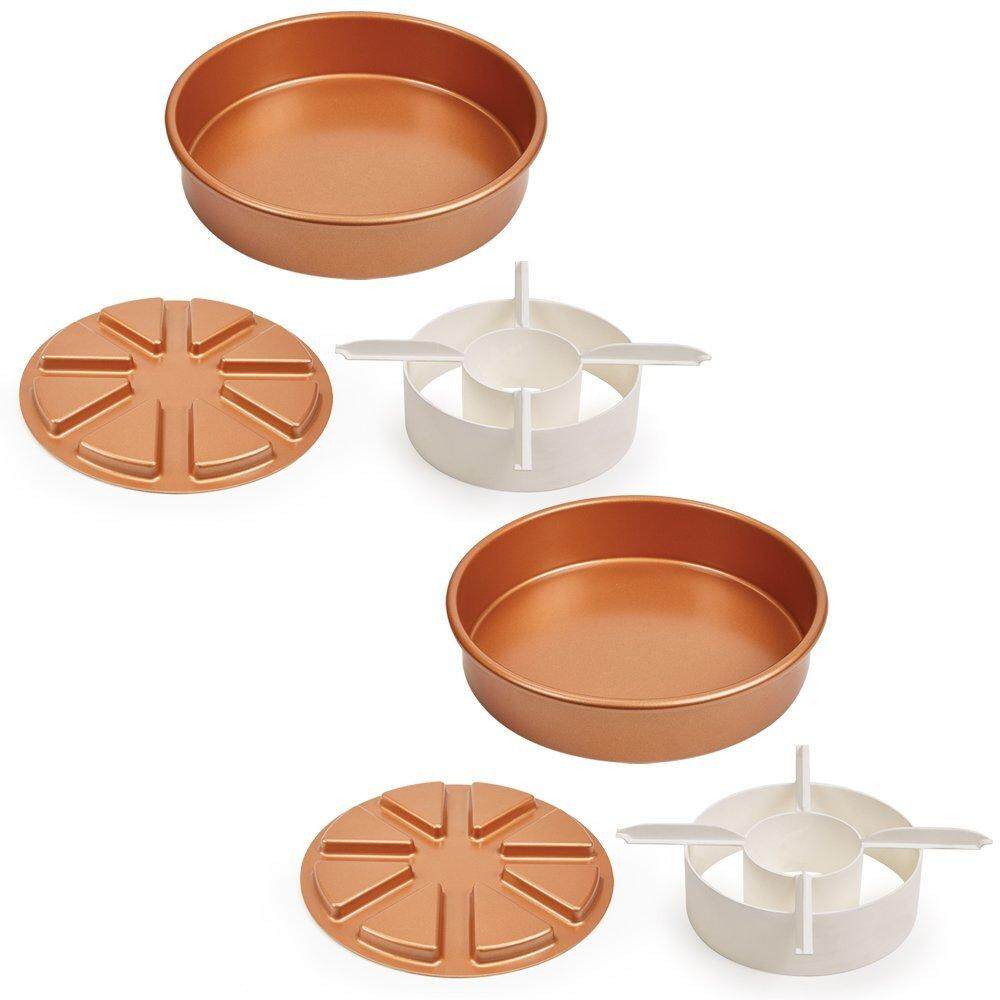 Foto 5 pulgar | Juego De Moldes Para Tartas Antiadherentes De 3 Piezas Con 2 Tazones De Aleación De Café - Venta Internacional.