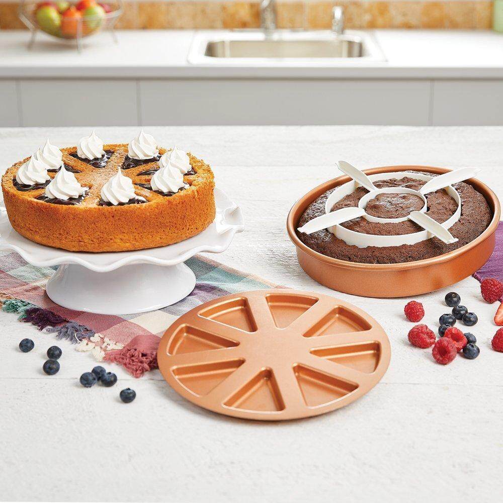 Foto 6 pulgar | Juego De Moldes Para Tartas Antiadherentes De 3 Piezas Con 2 Tazones De Aleación De Café - Venta Internacional.