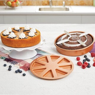 Foto 5 | Juego De Moldes Para Tartas Antiadherentes De 3 Piezas Con 2 Tazones De Aleación De Café - Venta Internacional.