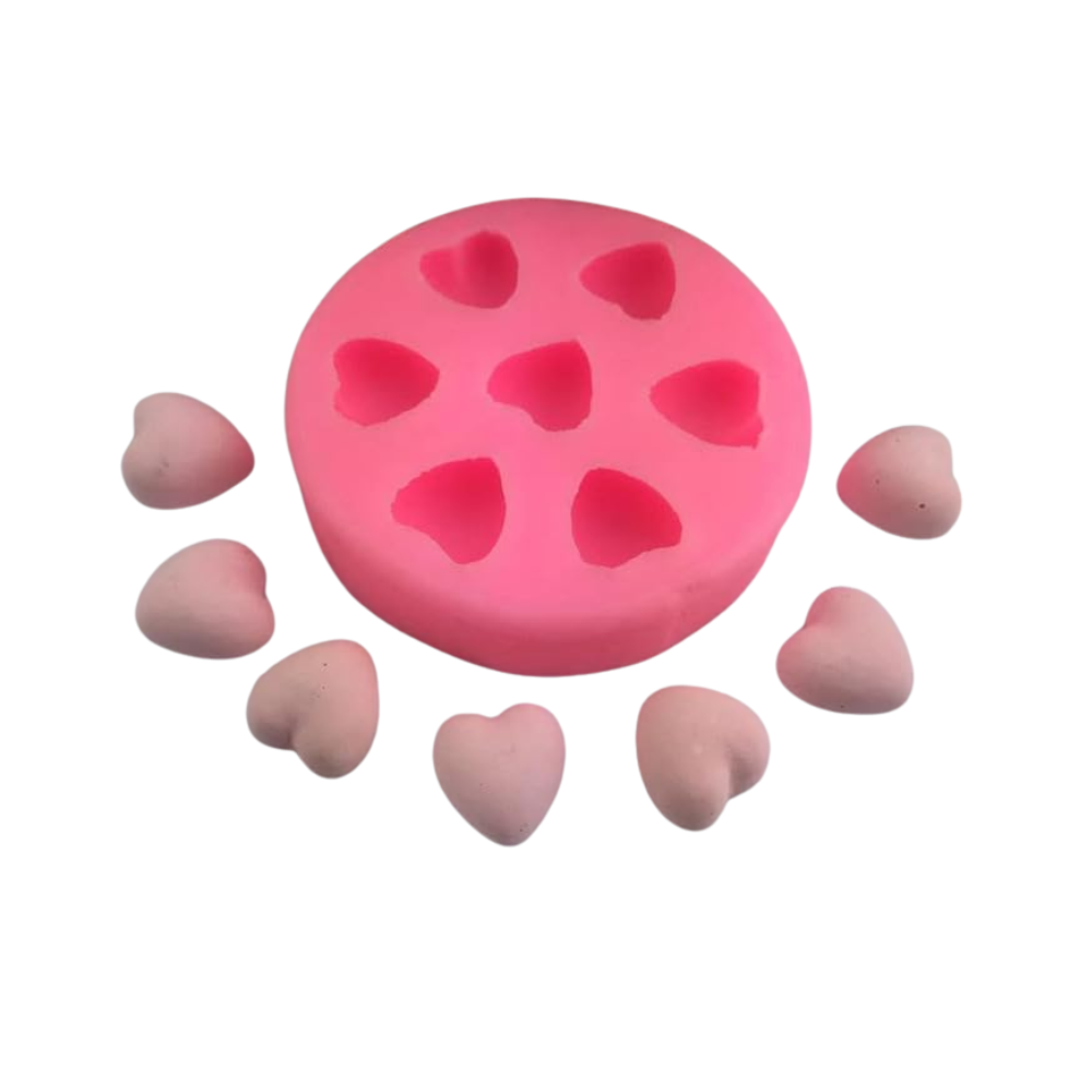 Foto 1 | Molde De Silicón De 7 Corazones Para Fondant. Chocolate