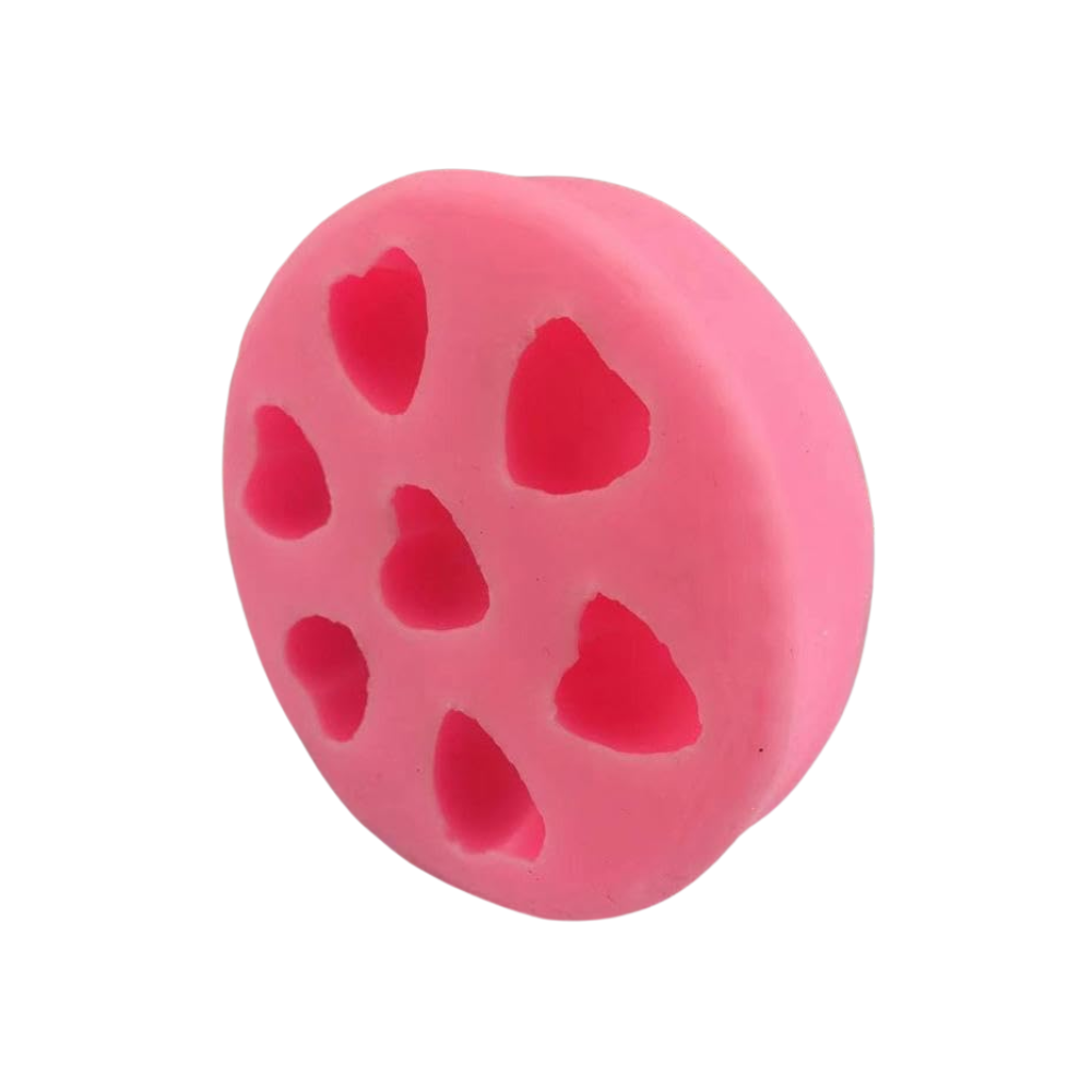 Foto 2 | Molde De Silicón De 7 Corazones Para Fondant. Chocolate