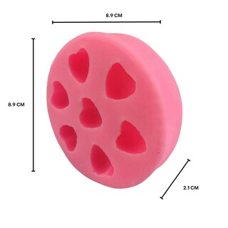 Foto 3 | Molde De Silicón De 7 Corazones Para Fondant. Chocolate