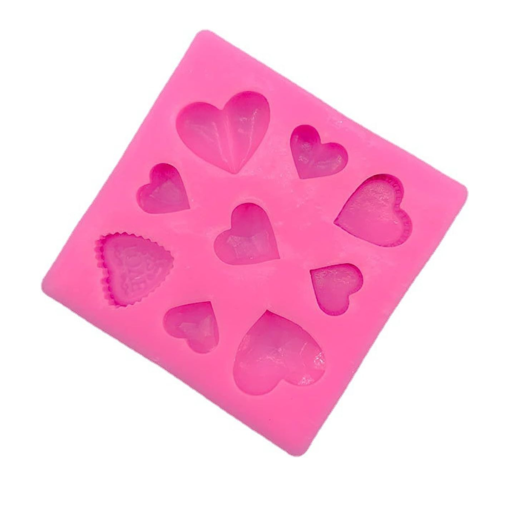 Foto 1 | Molde De De Silicón 9 Corazones Para Fondant, Chocolate