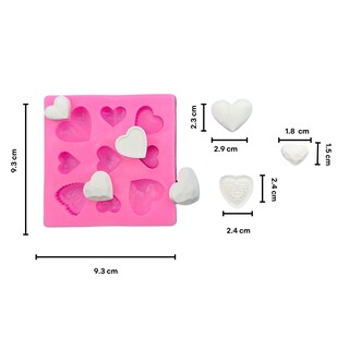 Foto 4 | Molde De De Silicón 9 Corazones Para Fondant, Chocolate