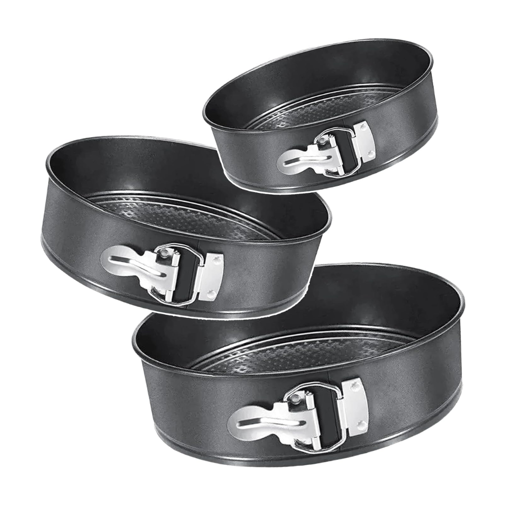 Set De Moldes De Aluminio Para Pastel Desmoldable 3 Pz.