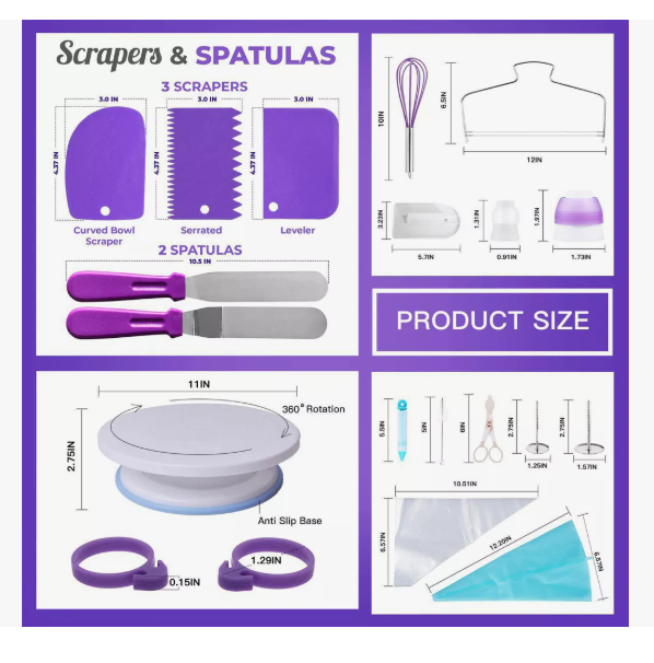 Foto 4 pulgar | Base Xtellar Giratoria Pasteles O Reposteria Acero Inoxidable Kit137