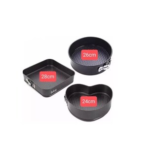 Foto 2 | Moldes Para Repostería Desmontables Para Tartas Belug, 3 Piezas (cuadrado, Redondo, Corazón) Negro