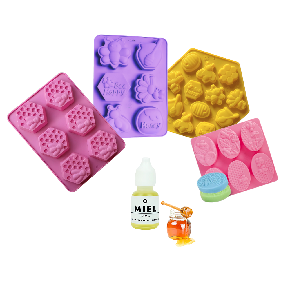 Molde De Silicón Para Hornear 4 Piezas Abejas Y Miel