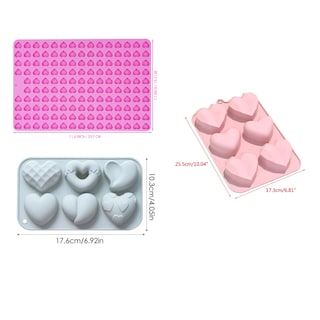 Foto 3 | 3 Moldes De Silicón Para Hornear De Corazón Y 1 Manga Pastelera